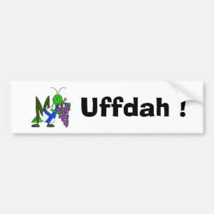 UFFDAH  St. Urho Bumper Sticker with Love