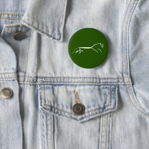 Uffington white horse ancient geoglyph symbol engl 6 cm round badge