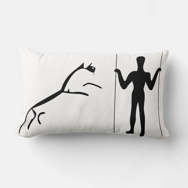 Uffington White Horse - Long Man Lumbar Cushion (Front)