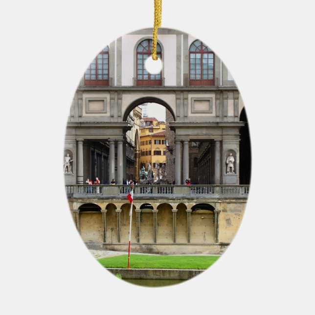 Uffizi Gallery Ceramic Ornament (Front)