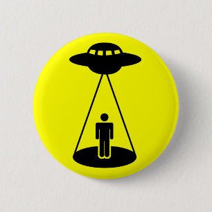 UFO Abduction 6 Cm Round Badge