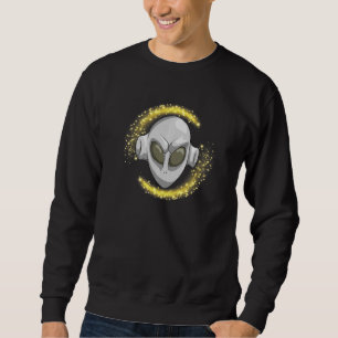 Ufo Abduction Alien Head Unidentified Flying Objec Sweatshirt