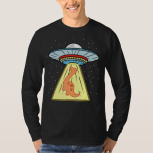 Ufo Abduction Brachiosaurus Dinosaur T-Shirt