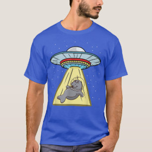 Ufo Abduction Manatee Astronaut T-Shirt