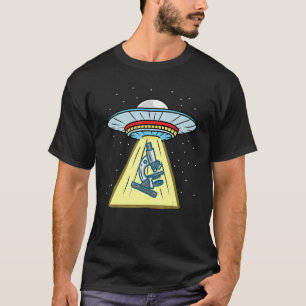 Ufo Abduction Microscope Lab Tech T-Shirt