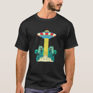 UFO Abduction Nature Forest Science Fiction Alien T-Shirt