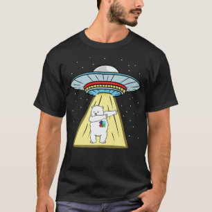 Ufo Abduction Polar Bear Autism Awareness Premium T-Shirt