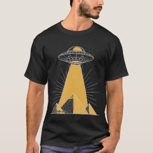 Ufo Abduction Pyramid Alien Beam Sci Fi Ufo T-Shirt