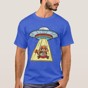 Ufo Abduction Red Panda Ramen Noodles 1573 T-Shirt