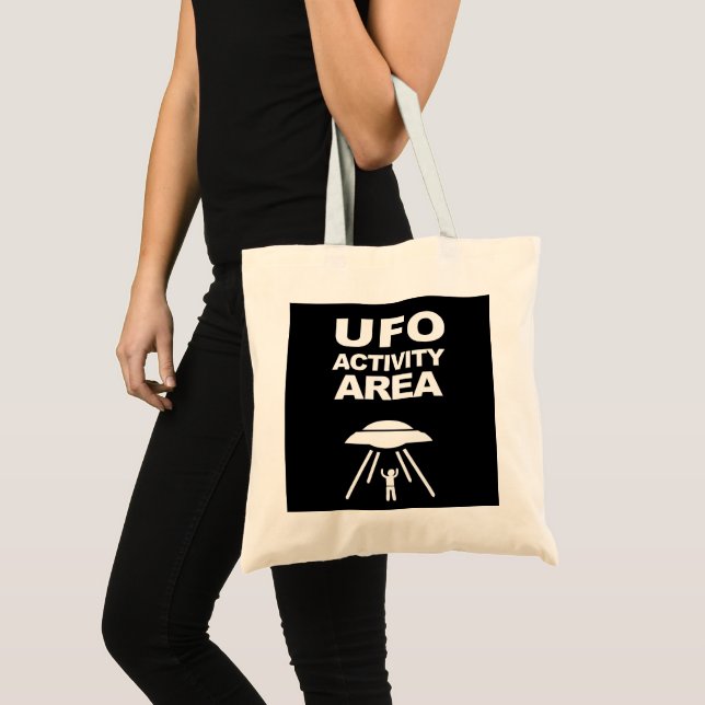 UFO activity area. Funny geek saying UFO Tote Bag (Front (Product))
