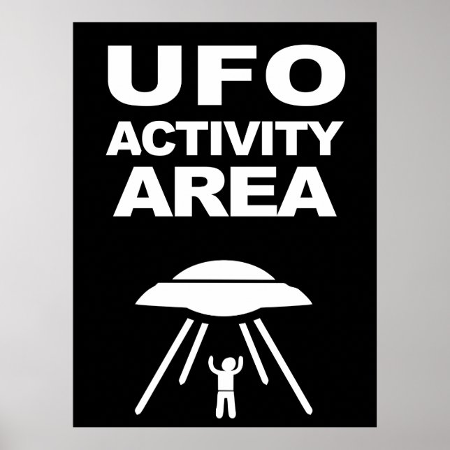 UFO activity area, geek Poster (Front)