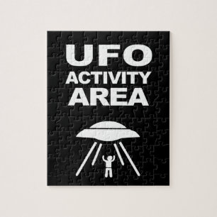 UFO activity area, geeky design Jigsaw Puzzle