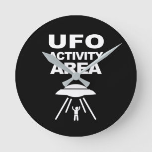 UFO activity area, geeky design Round Clock