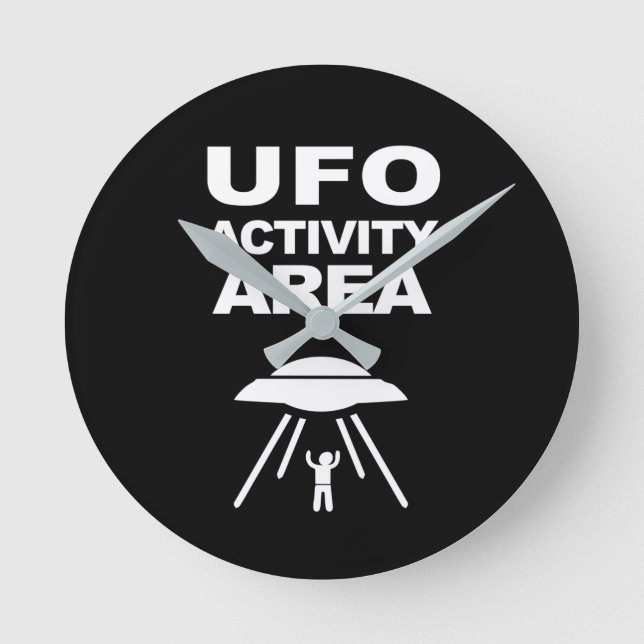 UFO activity area, geeky design Round Clock (Front)