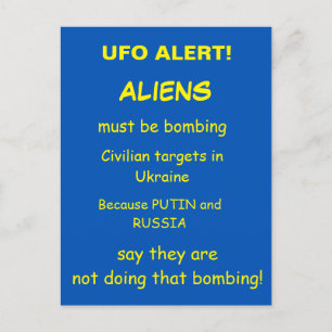 UFO ALERT POSTCARD