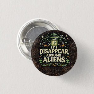 UFO Alien Abduction Humour 3 Cm Round Badge