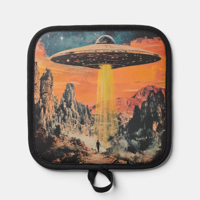 UFO Alien Abduction  Pot Holder (Front)