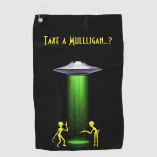 UFO Alien Abduction 👽 Truth Mulligan  Golf Towel