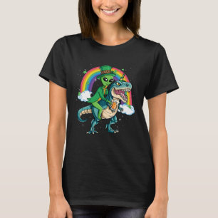 UFO Alien Beer Dino Rex Horn Rainbow T-Shirt