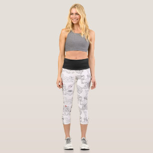 UFO, Alien, Bigfoot Cryptid  Capri Leggings