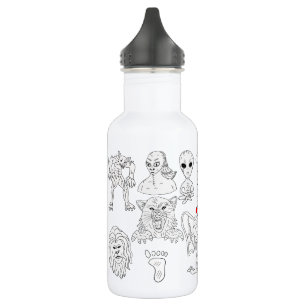 UFO, Alien, Bigfoot, Mothman, Dogman, Cryptids   532 Ml Water Bottle