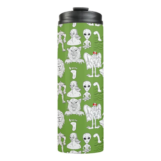 UFO, Alien, Bigfoot, Mothman, Dogman, Cryptids   Thermal Tumbler (Front)
