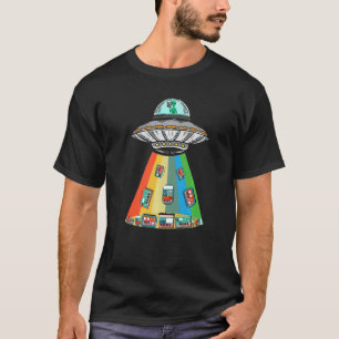 Ufo Alien Electronic Musician Heart Synthesizer T-Shirt
