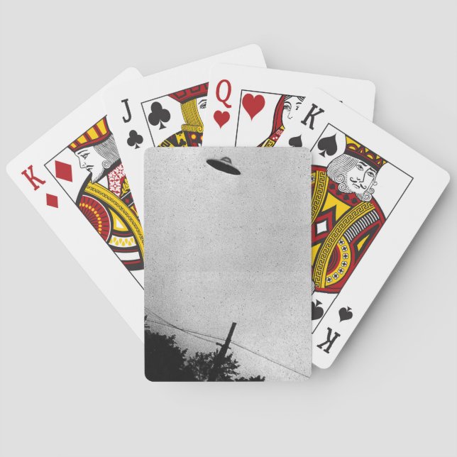 UFO Alien Extraterrestrial Spacecraft Top Secret Playing Cards (Back)