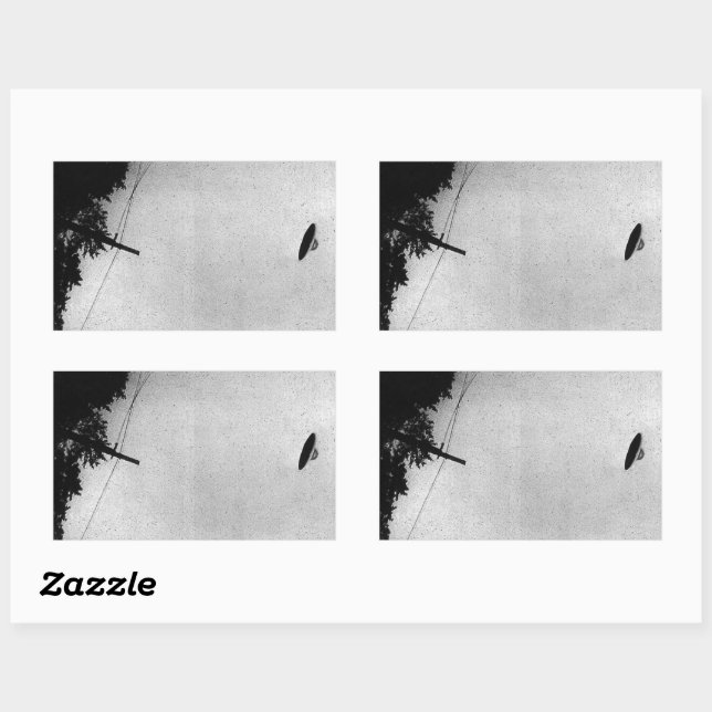 UFO Alien Extraterrestrial Spacecraft Top Secret Rectangular Sticker (Sheet)