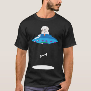 Ufo Alien Golden Retriever Abduction Believe Dog T-Shirt
