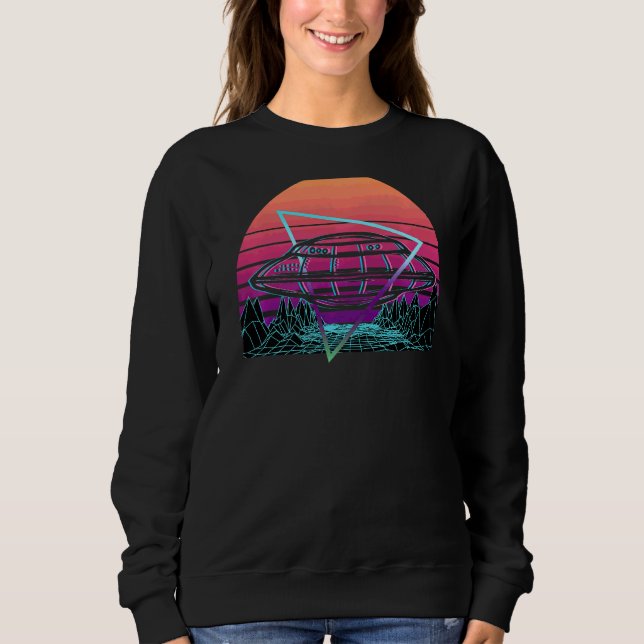 Ufo Alien Retro Sweatshirt (Front)
