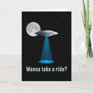 Ufo Alien Science Fiction Space Sci-Fi Funny Gift Card