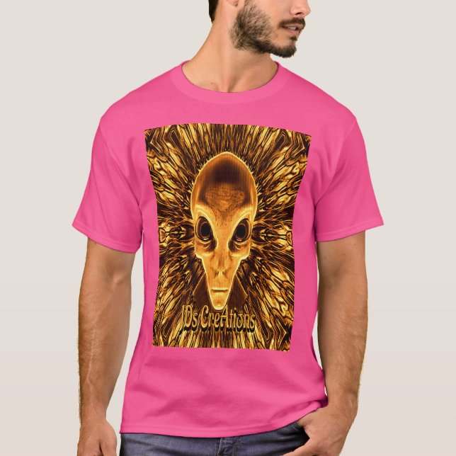 Ufo Alien Scifi Geometry Pattern T-Shirt (Front)