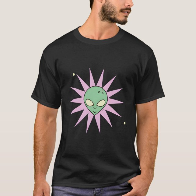 Ufo Alien Space 3000 Front And Back Print T-Shirt (Front)