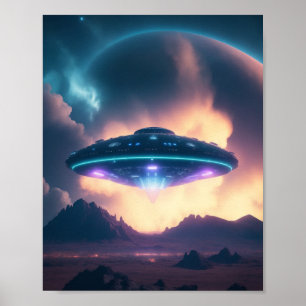 UFO Alien Space Digital Posters & Wall Art
