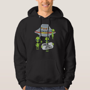 Ufo Alien Space Ship Free Body Probe Women Men Are Hoodie