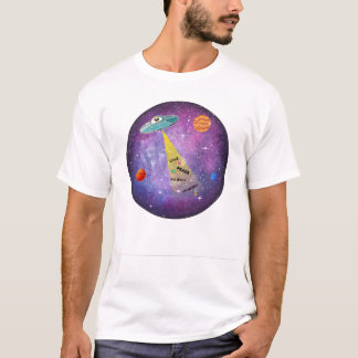 UFO Alien space spaceship star people T-Shirt