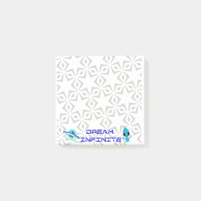 UFO Alien Space Sticky Notes Post Fun Ideas (Front)