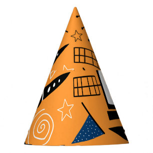 UFO alien, spaceships, kids pattern Party Hat