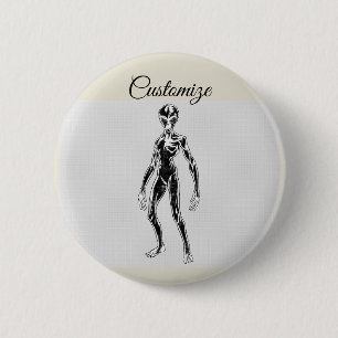UFO Alien Thunder_Cove 6 Cm Round Badge