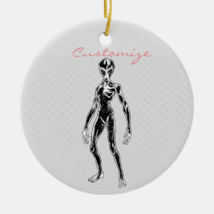 UFO Alien Thunder_Cove Ceramic Ornament