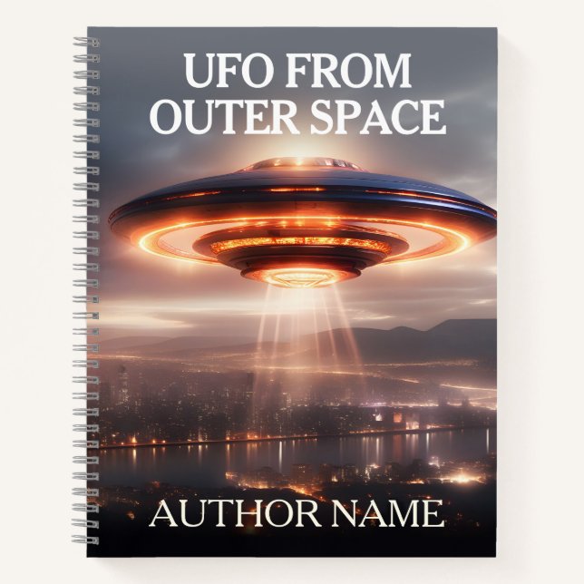 UFO Aliens Book Cover Inspiration Notebook (Front)