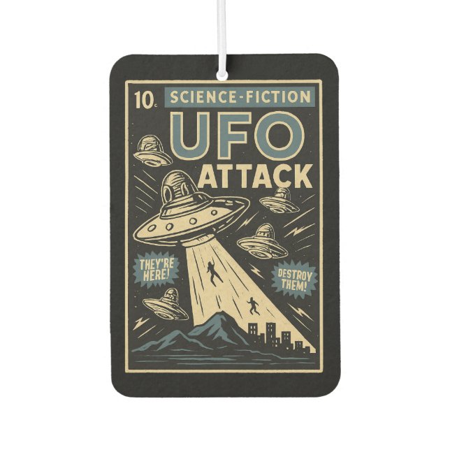 UFO Attack  Car Air Freshener (Front)