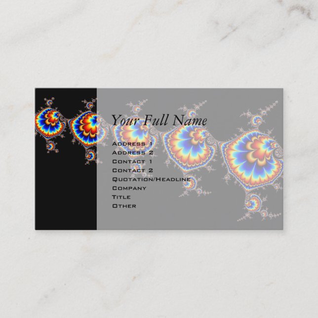 Ufo Attack - Fractal Art Business Card (Front)