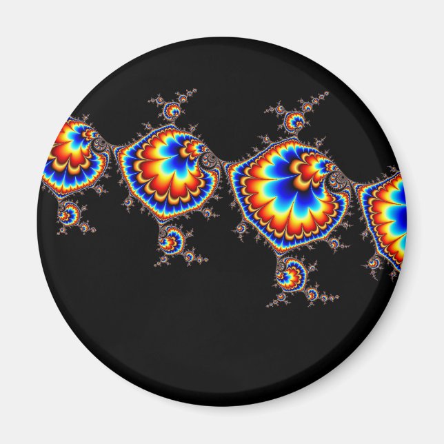 Ufo Attack - Fractal Art Magnet (Front)