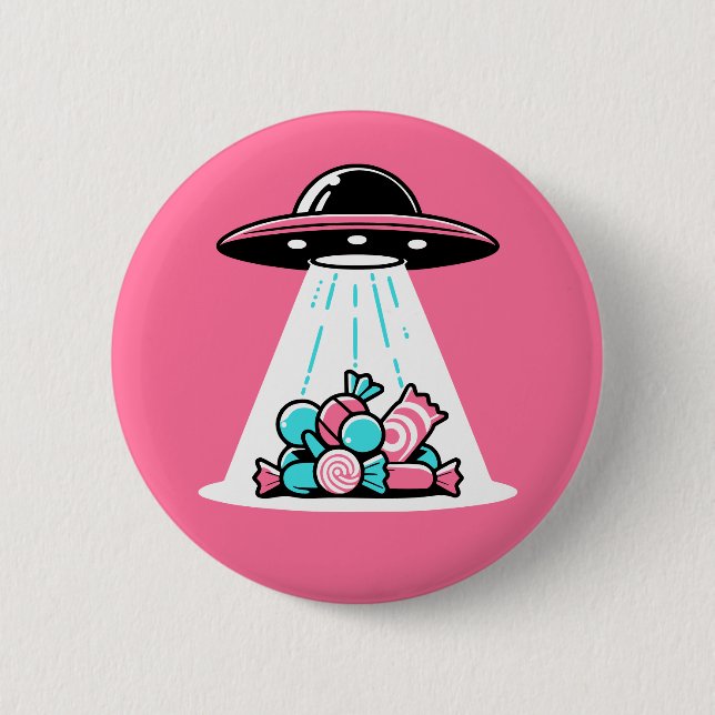 UFO Candy 6 Cm Round Badge (Front)