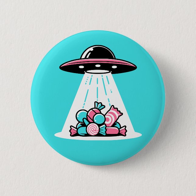 UFO Candy 6 Cm Round Badge (Front)