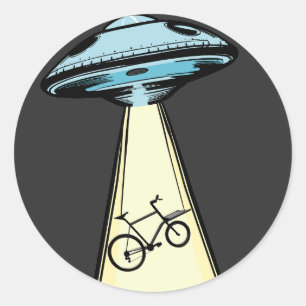 Ufo Cargobike, Lastenfahrrad, Lastenrad Classic Round Sticker