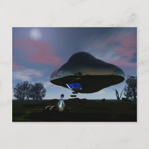 UFO Cattle Mutilation Postcard