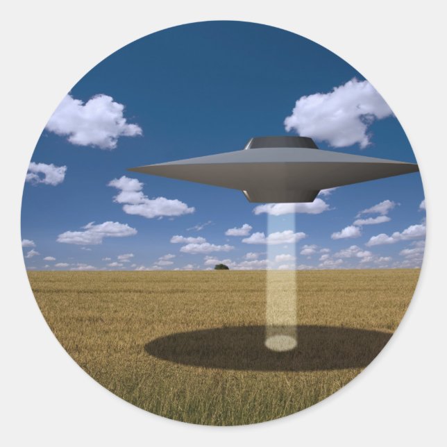 UFO CLASSIC ROUND STICKER (Front)